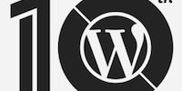 Logotipo del décimo aniversario de WordPress