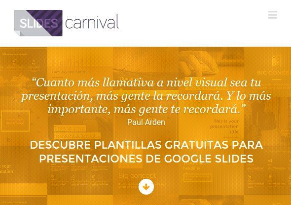 Slides Carnival, plantillas gratuitas para Presentaciones de Google