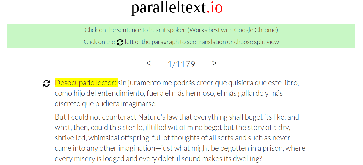 Funciones de paralleltext.io
