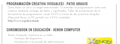 Talleres en las jornadas de tecnología educativa