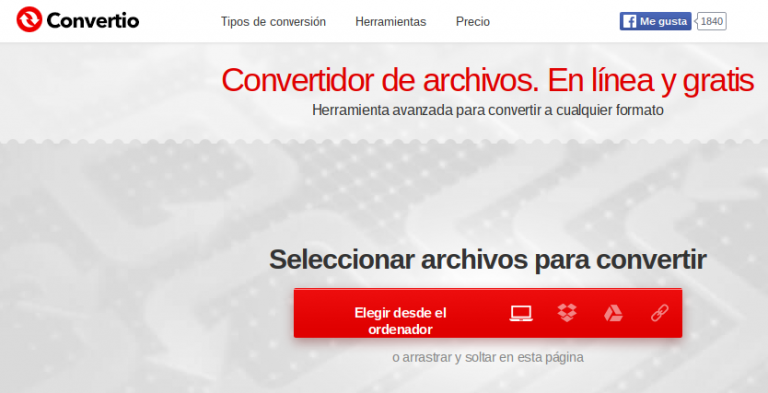 Convertio, Herramienta Para Convertir En Línea Archivos A Otros ...