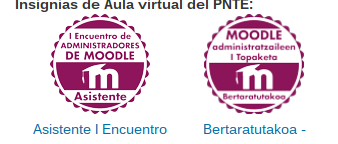 Insignia de los asistentes al I Encuentro de Administradores de Moodle de Navarra