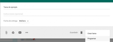 Programar tareas en Google Classroom