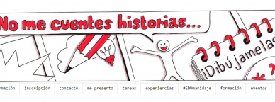Captura de pantalla del blog: No me cuentes historias, dibújamelas