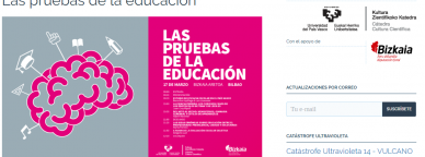 Captura de pantalla de la página de cultura científica